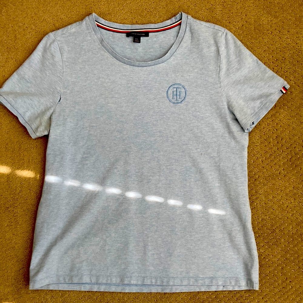 Tommy Hilfiger classic fit short sleeve tee, size: L, color: baby blue